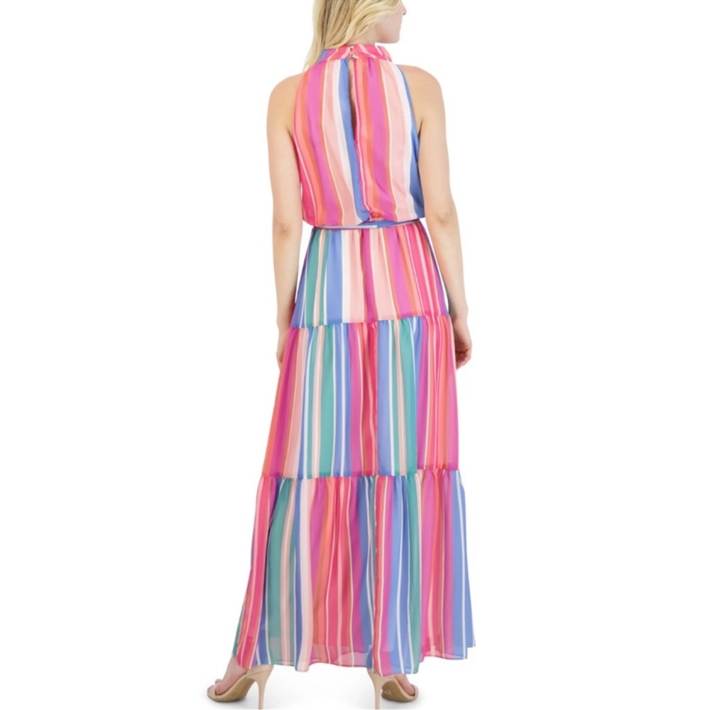 Julia Jordan Vibrant Striped Maxi Dress